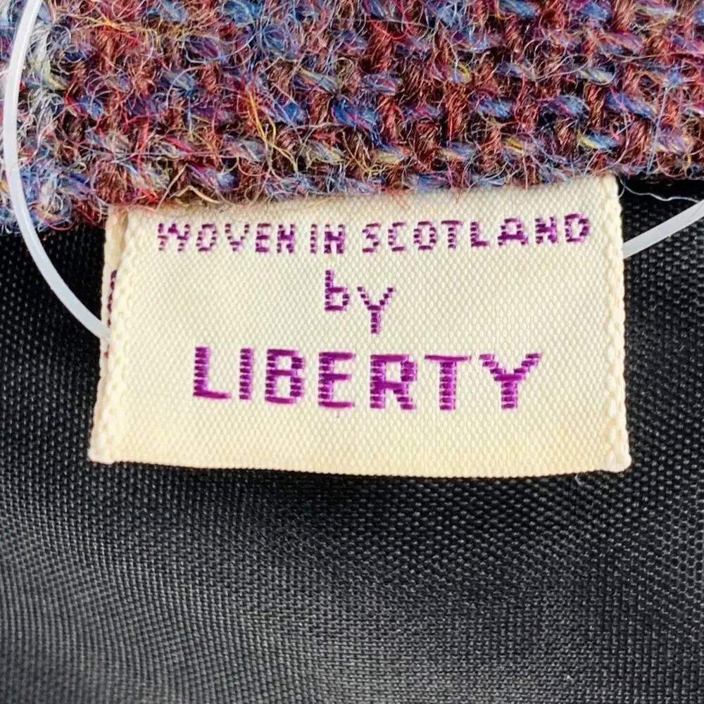 LIBERTY OF LONDON Blue Multi-Color Diagonal Stripe Wool Woven Tie
